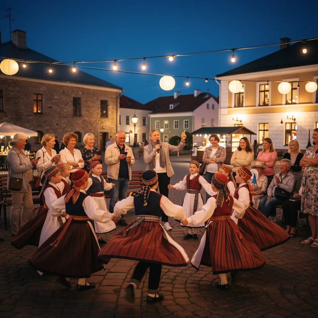 Külastaja uurib ajaloolist hoonet, tutvudes kohalike kommete ja viisakustega.